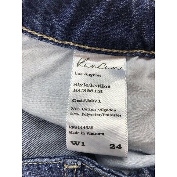 KanCan Womens Boyfriend Jeans Size 1 24 Ripped Distressed Destroyed Ankle Length - Picture 4 of 7